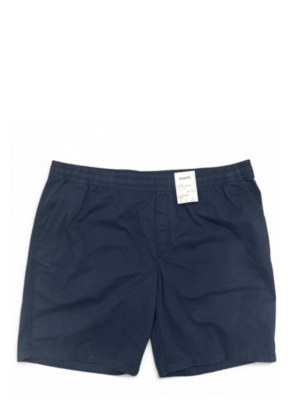 Navy Blue Elastic-Waistband 9 in. Inseam Pull-On Shorts Size Men’s 3XL-Tall
